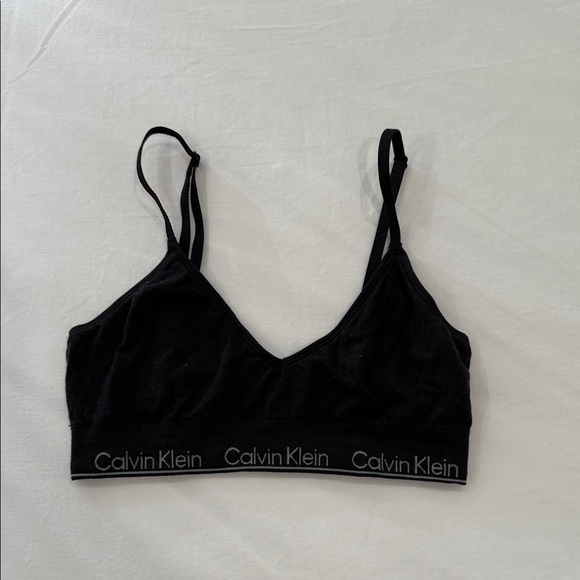 Calvin Klein Black Triangle Bralette - Picture 1 of 3